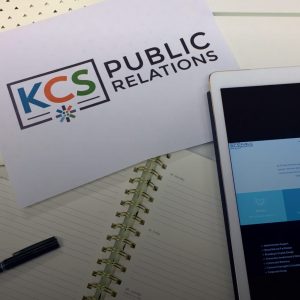 kcs pr public relations tablet notes how we work mockup